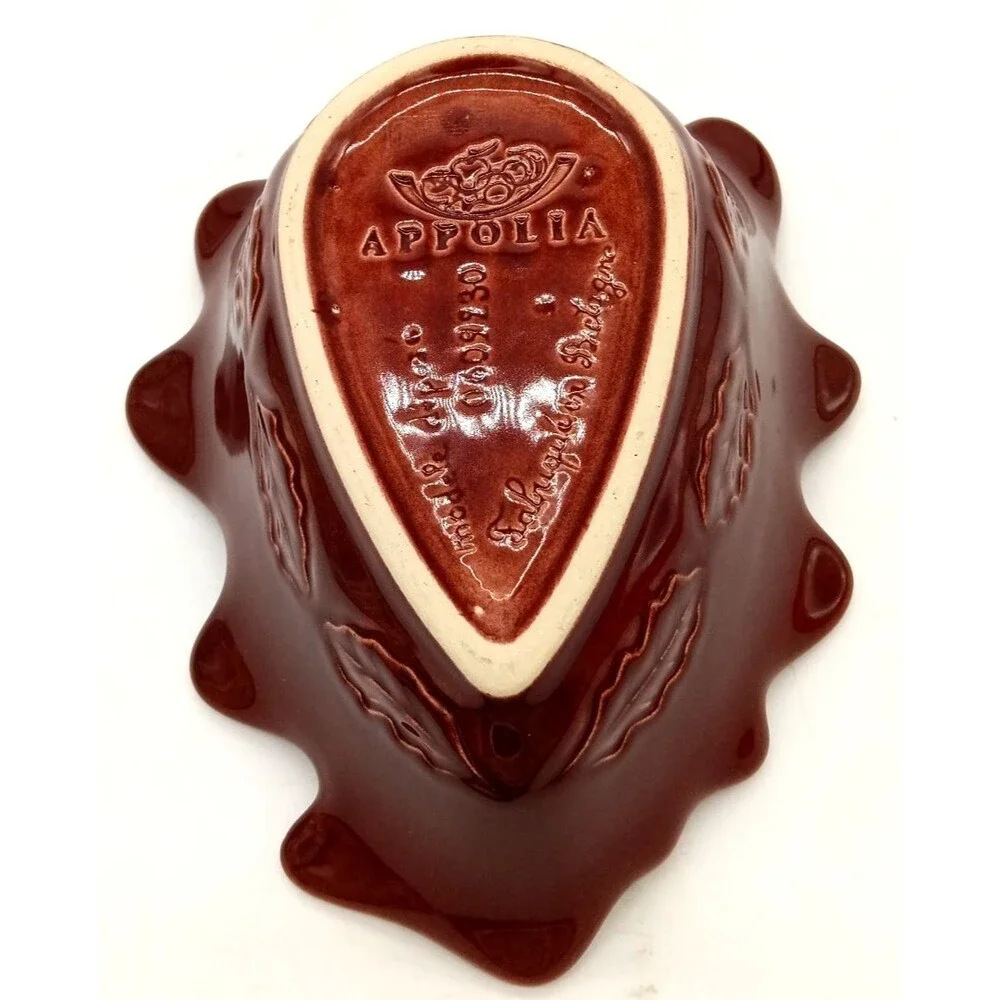 Vintage Appolia Pottery Burgundy 9